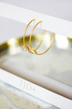 Load image into Gallery viewer, Skylar Stone Hoops