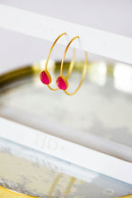 Load image into Gallery viewer, Skylar Stone Hoops